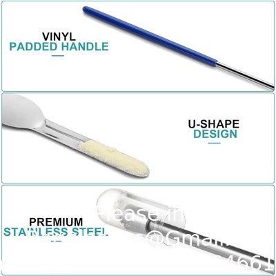 Ensemble d'échantillonneur de pinceau à micro spatule, en acier inoxydable, ensemble de pipettes de mélange d'échantillonnage de laboratoire