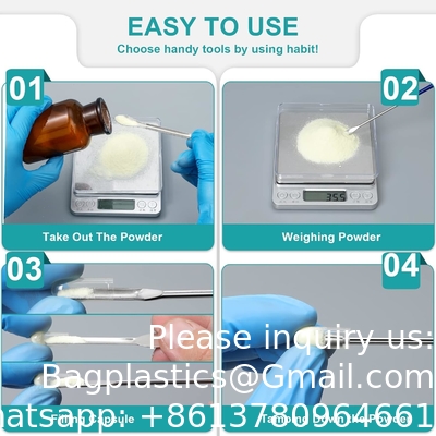Ensemble d'échantillonneur de pinceau à micro spatule, en acier inoxydable, ensemble de pipettes de mélange d'échantillonnage de laboratoire