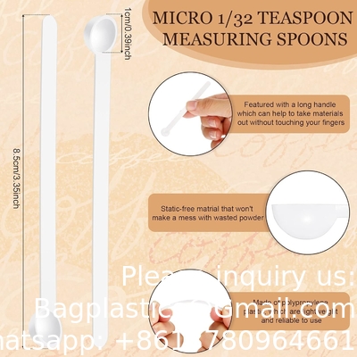 Cuillère à café Micro cuillères 150 milligrammes Mini cuillères à mesurer Cuillère en plastique Pour mesurer les cosmétiques, les médicaments
