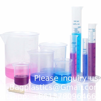 Bouteilles et bols en plastique 5 pipettes de 10 ml de 25 ml de 50 ml de 100 ml de bouteilles de 50 ml de 100 ml de 250 ml de 500 ml de 1000 ml