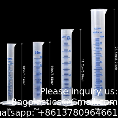 Bouteilles et bols en plastique 5 pipettes de 10 ml de 25 ml de 50 ml de 100 ml de bouteilles de 50 ml de 100 ml de 250 ml de 500 ml de 1000 ml