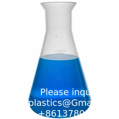 Flacon Erlenmeyer en plastique de 1000 ml avec capuchon à vis, 2 paquets flacon conique à bouche étroite pour laboratoire, clair