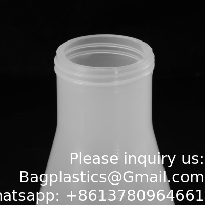 Flacon Erlenmeyer en plastique de 1000 ml avec capuchon à vis, 2 paquets flacon conique à bouche étroite pour laboratoire, clair
