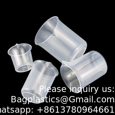 Ensemble de gobelets en plastique,Clear mesurant les gobelets contenant du liquide gradué en 25ml/50ml/100ml/150ml/250ml/500ml/1000ml