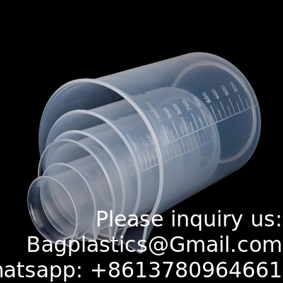 Gobelets en plastique Gobelets en plastique à gradation Gobelets à mesurer polyvalents transparents Gobelets de mélange époxy, Gobelets contenant du liquide