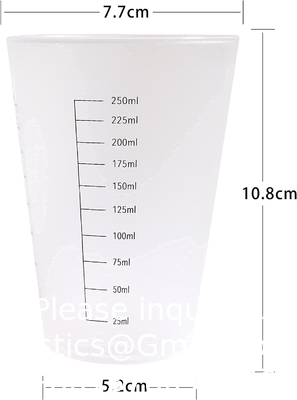 8 oz réutilisable plastique tasses de mesure mélange de peinture liquide tasses de mesure pour cuisine