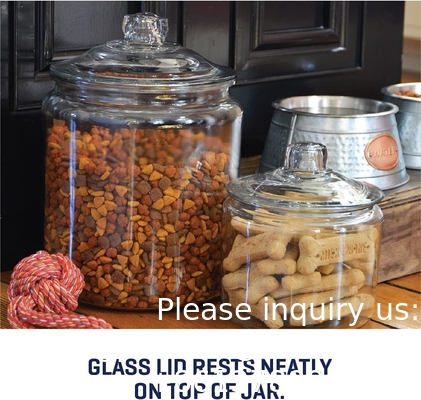 Étiquettes de pots de biscuits en verre Marqueur de canisters de gallons pour comptoir de cuisine avec couvercles étanches, porte-emballage de sucre