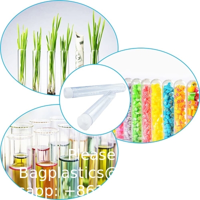 Tubes d'essai en plastique avec support,tubes 16 x 100 mm avec capuchon Tubes rack,tubes d'essai pour expériences scientifiques