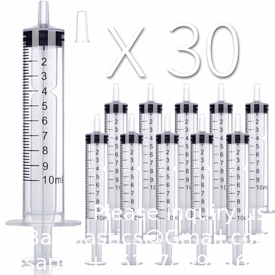 Seringues 10 ml 100 paquets Petite seringue en plastique avec bouchon de pointe, Seringuette de mesure, Seringuette orale Laboratoires scientifiques, Nourrissage