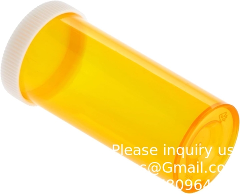 Bouteilles de pilules vides avec un capuchon pour les médicaments d'ordonnance, récipients de médicaments en plastique de 8 grammes (orange)