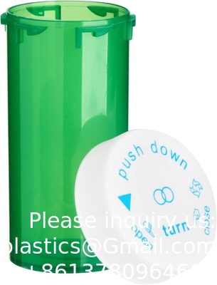 250 flacons de comprimés vides avec capuchon, flacons de médicaments en plastique de 13 drams pour médicaments sur ordonnance, compléments alimentaires