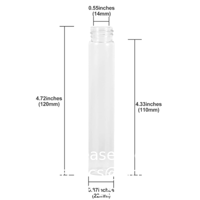 Tubes d'essai transparents en verre de 30 ml avec capuchons à vis et bouchons en plastique, flacon d'échantillon liquide, tubes d'essai plats à l'épreuve des fuites