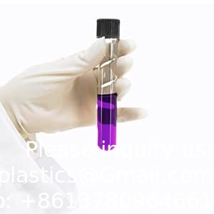 Tubes d'essai sérologiques en verre borosilicate avec capuchon à vis de baquelet noir, revêtements en silicium, vol.30ml 20x150mm