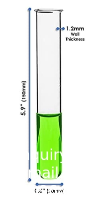 Tubes d'essai sérologiques en verre borosilicate avec capuchon à vis de baquelet noir, revêtements en silicium, vol.30ml 20x150mm