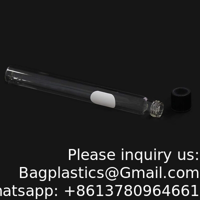 Tubes d'essai sérologiques en verre borosilicate avec capuchon à vis de baquelet noir, revêtements en silicium, vol.30ml 20x150mm