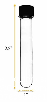 Tubes d'essai sérologiques en verre borosilicate avec capuchon à vis de baquelet noir, revêtements en silicium, vol.30ml 20x150mm