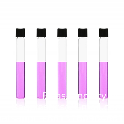 Tubes d'essai sérologiques en verre borosilicate avec capuchon à vis de baquelet noir, revêtements en silicium, vol.30ml 20x150mm