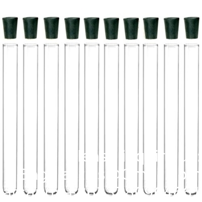 Tubes d'essai sérologiques en verre borosilicate avec capuchon à vis de baquelet noir, revêtements en silicium, vol.30ml 20x150mm
