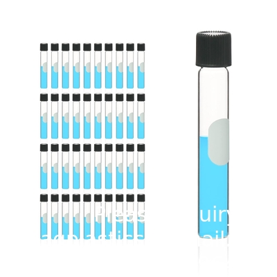 Tubes d'essai sérologiques en verre borosilicate avec capuchon à vis de baquelet noir, revêtements en silicium, vol.30ml 20x150mm