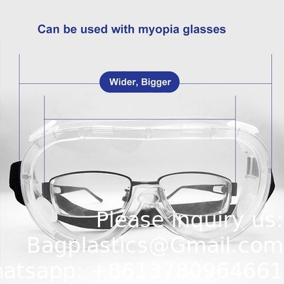 Anti-brouillard lunettes de protection de sécurité Lentilles claires large vision réglable protection des yeux doux œil léger