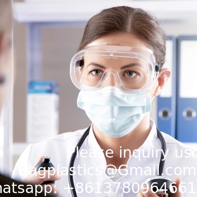 Des lunettes de sécurité de laboratoire de protection sans ventilation avec revêtement anti-brouillard, des lentilles transparentes résistantes aux rayures, adaptées OTG universelles