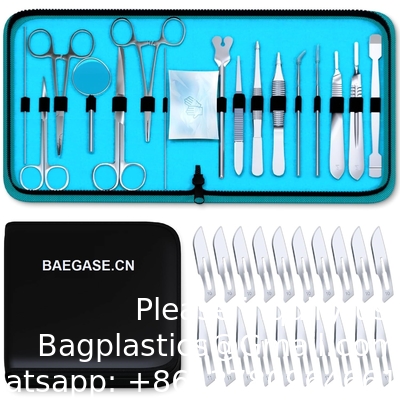 38 PCS Kit de dissection avancée de laboratoire de biologie de l'anatomie Dissection ensemble avec acier inoxydable scalpel couteau poignée lames