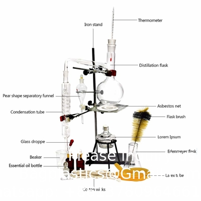 Distillateur Distillation pour faire votre propre huile essentielle, moonshine, 3.3 Boro Alcool Distillateur Laboratoire de chimie Verres