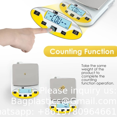 Échelle de laboratoire Balance électronique analytique numérique Échelle de pharmacie Échelle de bijoux 110V Étalonnée ((5000g,