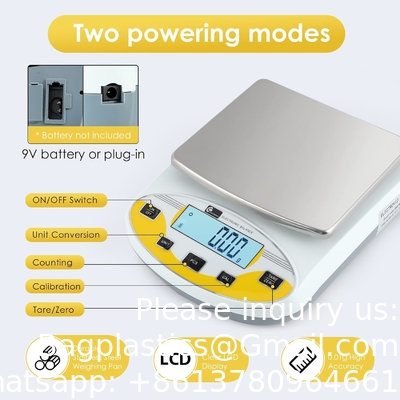 Échelle de laboratoire Balance électronique analytique numérique Échelle de pharmacie Échelle de bijoux 110V Étalonnée ((5000g,