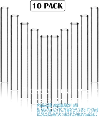 Tubes de soufflage en borosilicate de verre de 10 pièces de 4 pouces de long 12 mm OD 2 mm épaisseur de paroi Tubes, tubes clairs pour art bricolage