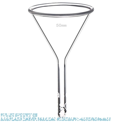 Ensemble d'entonnoir en verre, 3 tailles - 50, 75 et 100 mm, tronc court, verre borosilicate, mur lourd, Karter scientifique