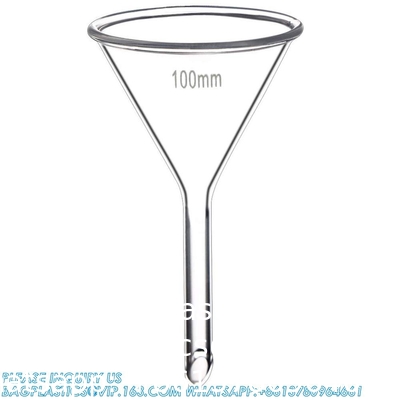 Ensemble d'entonnoir en verre, 3 tailles - 50, 75 et 100 mm, tronc court, verre borosilicate, mur lourd, Karter scientifique