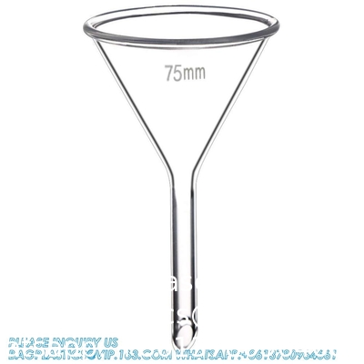 Ensemble d'entonnoir en verre, 3 tailles - 50, 75 et 100 mm, tronc court, verre borosilicate, mur lourd, Karter scientifique