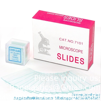 Slides et couvertures pour microscope, diapositives en verre vierge pour microscope - 50 diapositives, 100 couvertures - pour microscopie