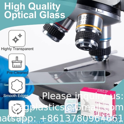 Slides et couvertures pour microscope, diapositives en verre vierge pour microscope - 50 diapositives, 100 couvertures - pour microscopie
