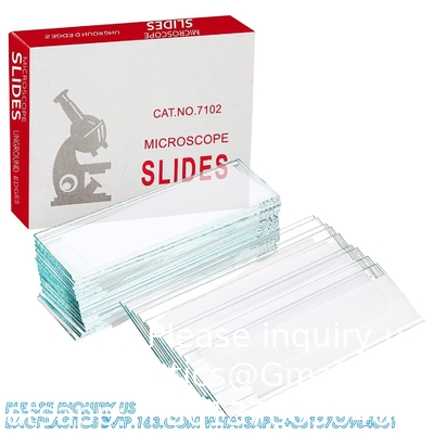 Slides et couvertures pour microscope, diapositives en verre vierge pour microscope - 300 diapositives, 300 couvertures, pour microscopie