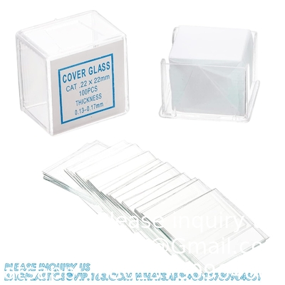 Slides et couvertures pour microscope, diapositives en verre vierge pour microscope - 300 diapositives, 300 couvertures, pour microscopie