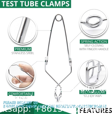 Produits de laboratoire outils de laboratoire essentiels Pack de démarrage - Beaker Tongs de laboratoire Spatula Scoop Cuillère de cuillère de tube à essai pinces stérilisateur