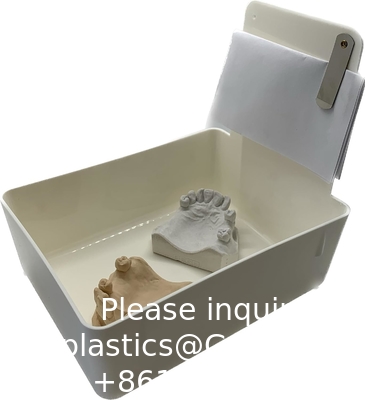 Panneau de laboratoire dentaire, boîtier de laboratoire dentaire, plaques en plastique moyen avec pince en acier inoxydable pour tenir des cartes d'emploi