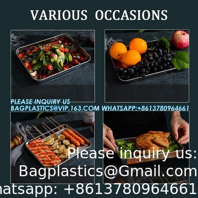Plateau d'acier inoxydable non toxique épaissississante de charge lourde Pour cuisine cuisson, instrument de laboratoire, dentaire, chirurgicale médicale