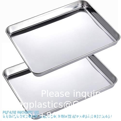 Plateau d'acier inoxydable non toxique épaissississante de charge lourde Pour cuisine cuisson, instrument de laboratoire, dentaire, chirurgicale médicale