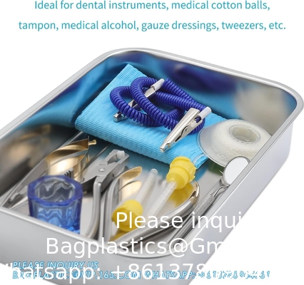 Plateaux de stérilisation Plateaux en acier inoxydable Instruments dentaires