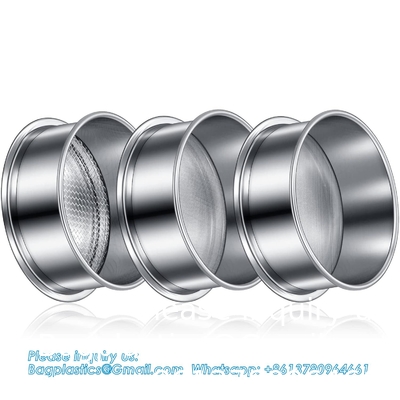 Siège de laboratoire en acier inoxydable 304, 200 mailles (0,074 mm), 80 mailles (0,18 mm), 10 mailles (2 mm) Siège d'essai à ouverture, diamètre 4 pouces