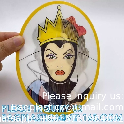 Animé dessin animé autocollant 3D lenticulaire holographique rouleaux d'étiquette tueur de démons lenticulaire 3d étiquette de bouteille d'animation