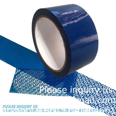 Tape de sécurité rouge numérotée en série (48 mm X 50 m X 2 mil, 100% de transfert total, ultra-épais  Void )