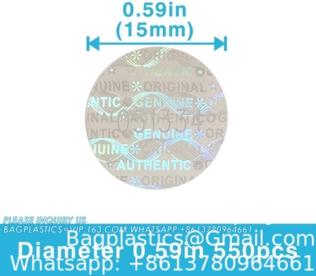 Étiquettes/autocollants holographiques authentiques Transfert d'argent contrefaçon preuve de sécurité Garantie non valide Sceaux/autocollants haute sécurité