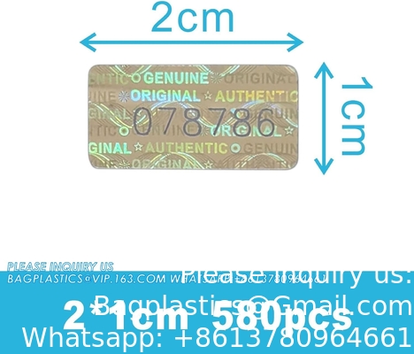 Étiquettes/autocollants holographiques authentiques Transfert d'argent contrefaçon preuve de sécurité Garantie non valide Sceaux/autocollants haute sécurité