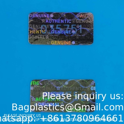 Étiquettes/autocollants holographiques authentiques Transfert d'argent contrefaçon preuve de sécurité Garantie non valide Sceaux/autocollants haute sécurité