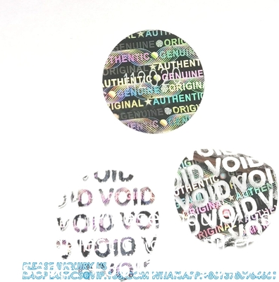 Étiquettes/autocollants holographiques authentiques Transfert d'argent contrefaçon preuve de sécurité Garantie non valide Sceaux/autocollants haute sécurité