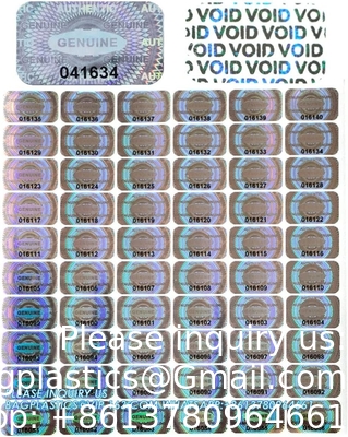 Étiquettes/autocollants holographiques authentiques Transfert d'argent contrefaçon preuve de sécurité Garantie non valide Sceaux/autocollants haute sécurité